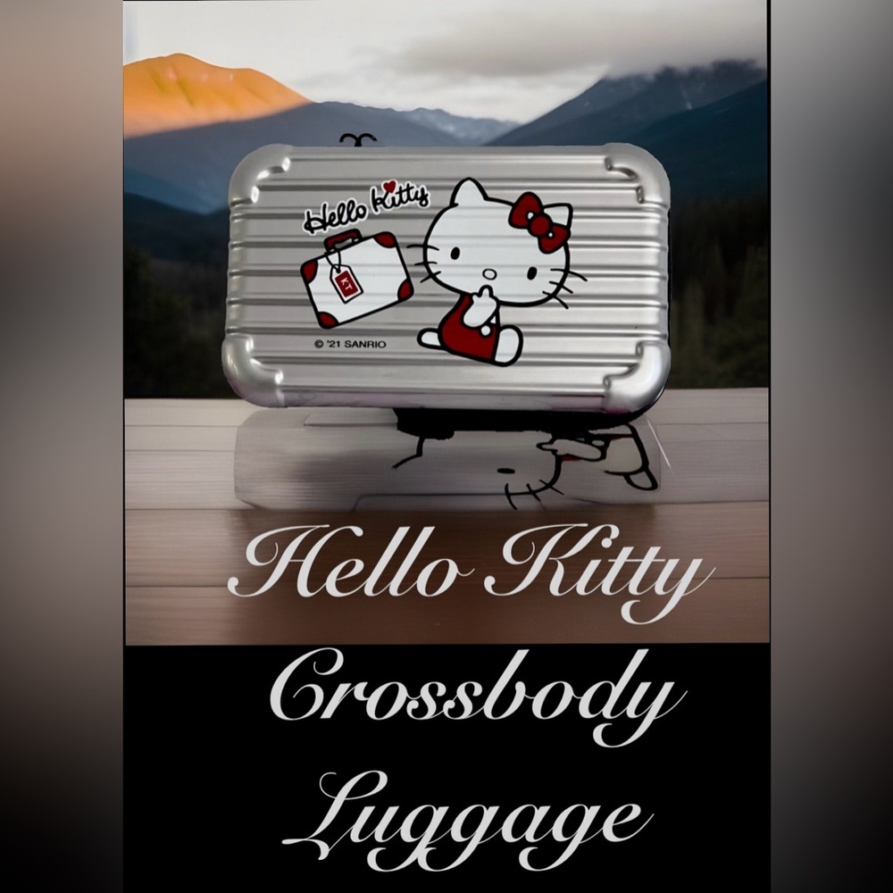 hello kitty luggage travel bag hard carry on crossbody day gift her mom daughter